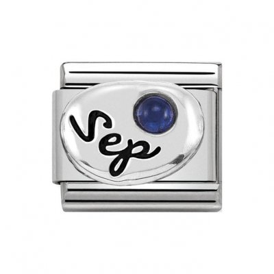 Nomination Silver September Sapphire Birthstone charm