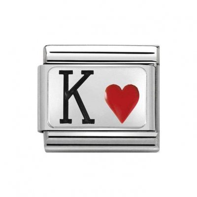 Nomination Silver Shine King of Hearts Charm
