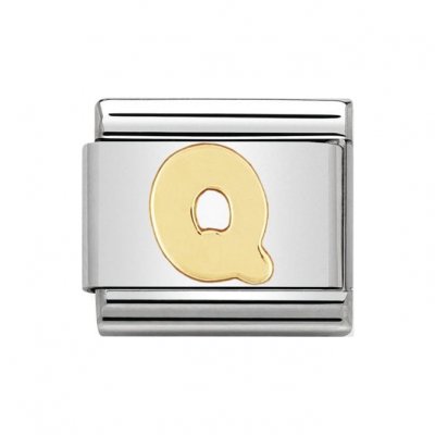 Nomination 18ct Gold Initial Q Charm.