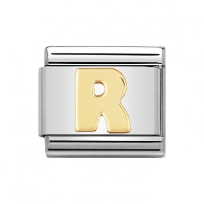 Nomination 18ct Gold Initial R Charm.