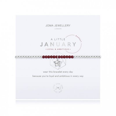 A LITTLE BIRTHSTONE JANUARY GARNET BRACELET