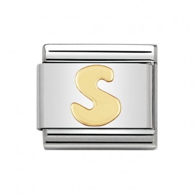 Nomination 18ct Gold Initial S Charm.