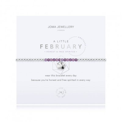 A LITTLE BIRTHSTONE FEBRUARY AMETHYST BRACELET