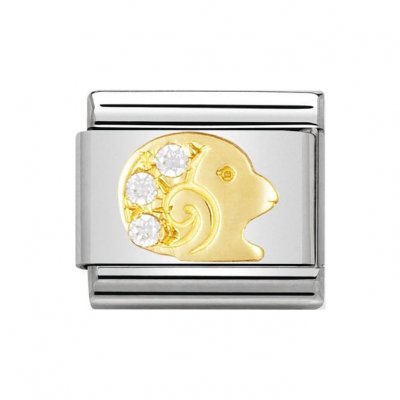 Nomination 18ct Gold CZ set Aries ZODIAC Charm.