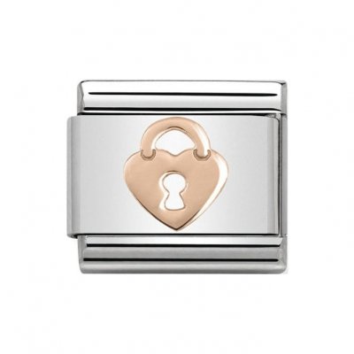 Nomination 9ct Rose Gold Heart Lock Charm