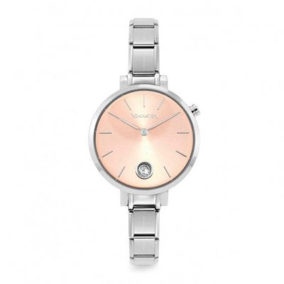 Nomination Paris Pink Zircon set Round Dial Watch.