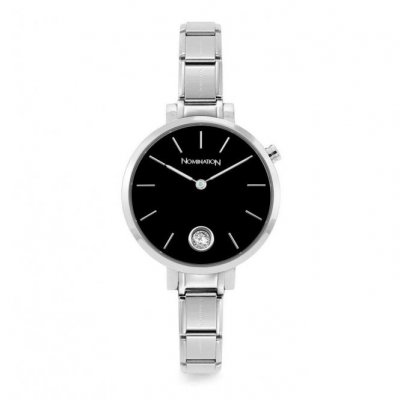 Nomination Paris Black Zircon set Round Dial Watch.