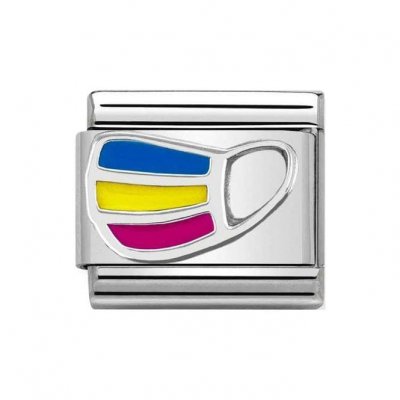 Nomination Classic Silver Rainbow Mask Charm