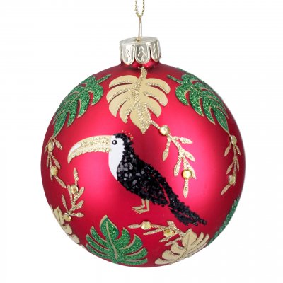 Toucan Pink Christmas Bauble