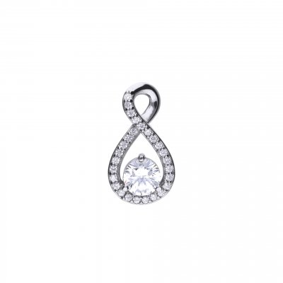 DiamonFire Silver Zirconia Infinity Pendant