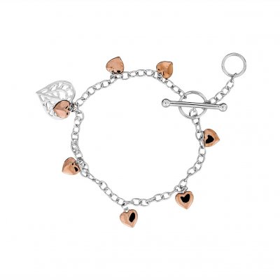 HEART OF YORKSHIRE T-BAR BRACELET WITH ROSE GOLD VERMEIL