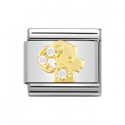 Nomination 18ct Gold CZ set Taurus ZODIAC Charm.