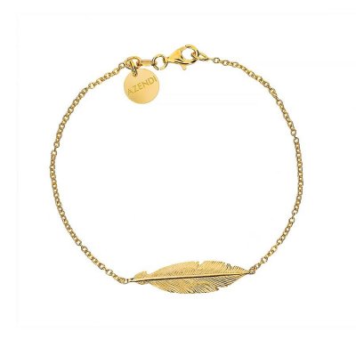 Azendi Silver Spirited Away Feather Bracelet