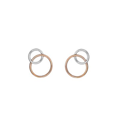 Azendi Silver Circular Metropolitan Stud Earrings