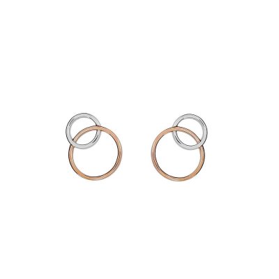 Azendi Silver Circular Metropolitan Stud Earrings