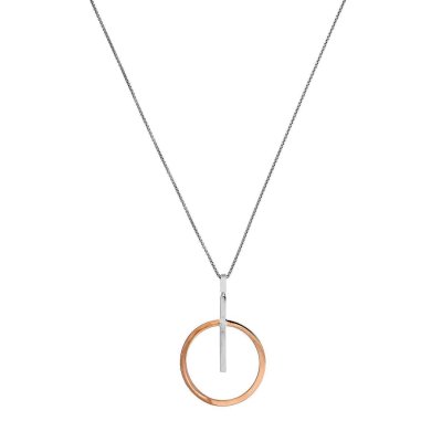 Azendi Silver Metropolitan Circle & Bar Pendant