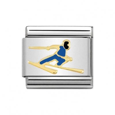 Nomination 18ct Classic Skier Blue Charm