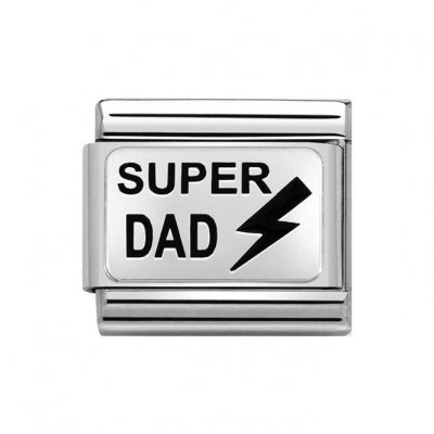 Nomination Silver Shine Classic Super Dad Charm