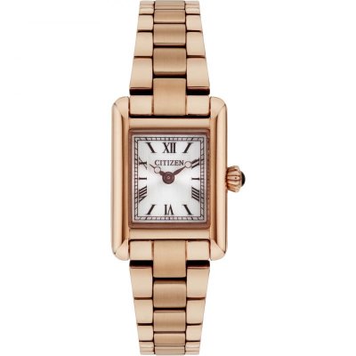 Citizen Ladies Eco Drive Round White Dial Bracelet Watch.