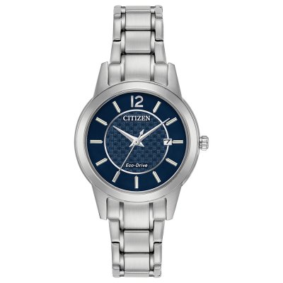 Citizen Ladies Eco Drive Round Blue Dial Bracelet Watch.