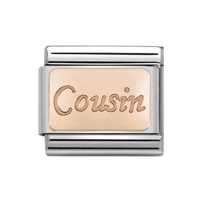 Nomination 9ct Rose Plate Cousin Charm