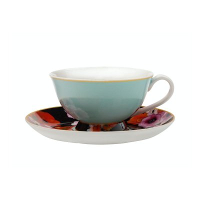 Maxwell & Williams Cashmere Bloems Tea Cup And Saucer Blue