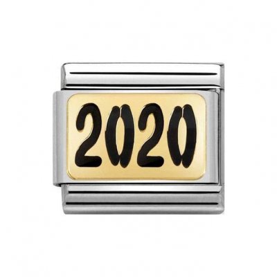 Nomination 18ct Gold & Enamel 2020 Messages Charm