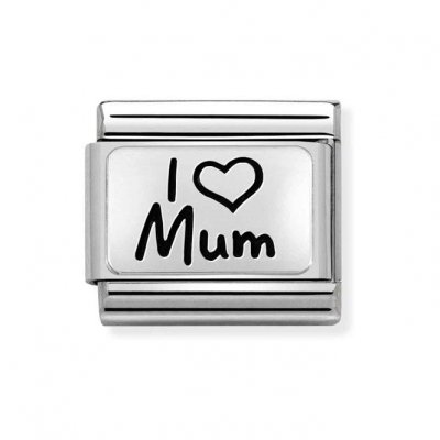 Nomination Silver I Heart MUM Charm