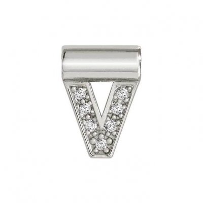 Nomination SeiMia Silver & CZ Letter V Pendant