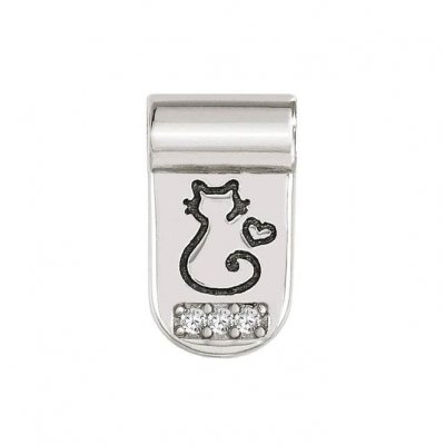 SeiMia Silver & CZ Cat Pendant