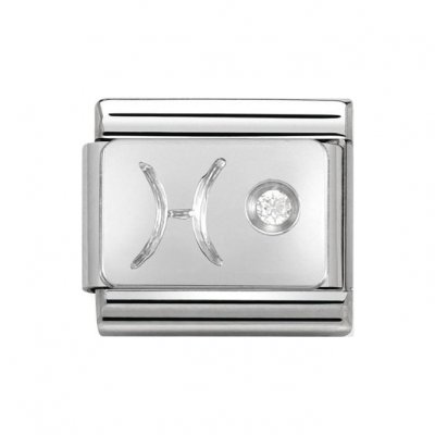 Nomination Silver Shine Zodiac Pisces Charm.