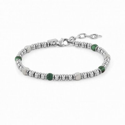 NOMINATION Instinct Stainless Steel with Green Malachite Stones Bracelet