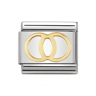 Nomination 18ct Gold Wedding Rings Charm.