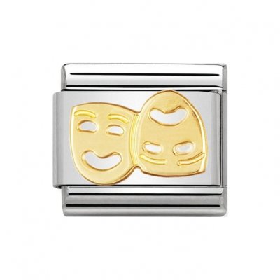 Nomination 18ct Gold Masks Charm.