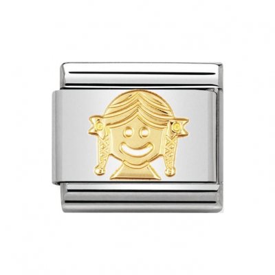 Nomination 18ct Gold Girl Charm.
