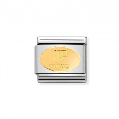 Nomination Oval Virgo Zodiac 18ct Charm.