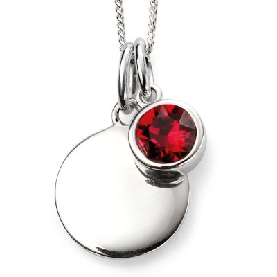 Silver July Birthstone Swarovski Pendant.