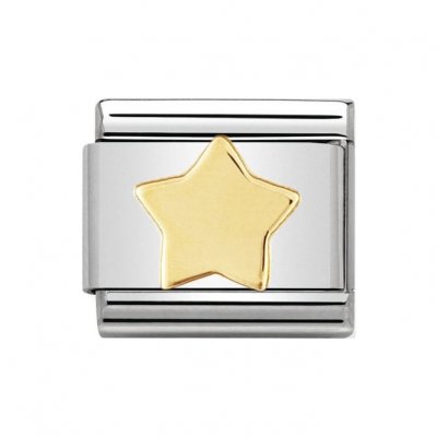 Nomination 18ct Gold Flat Star Charm.