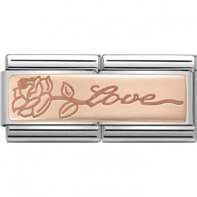Nomination Double Rose Gold Love with Flowers