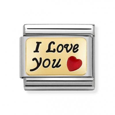Nomination 18ct Gold I Love You Charm