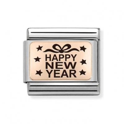 Nomination Rose Gold Happy New Year Charm