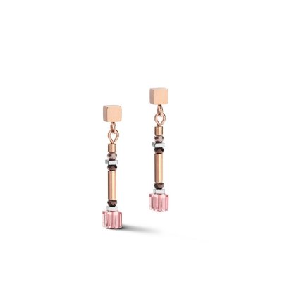 Earrings GeoCUBE® shades of pink-lilac