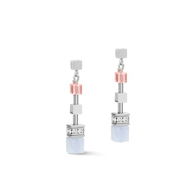 Earrings GeoCUBE® Multitask summer multi pastel-silver