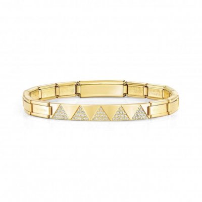 Nomination Trendsetter Yellow Gold Plated & CZ Triangles Smarty Bracelet