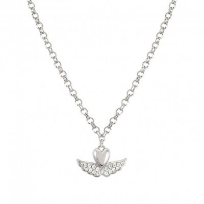 Nomination Sweetrock Silver & CZ Winged Heart Necklet