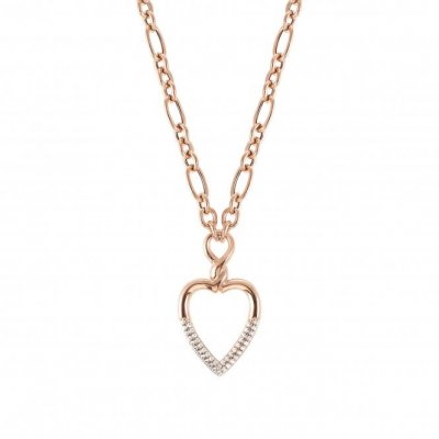 Nomination Endless Rose Gold & CZ Heart Pendant Necklace