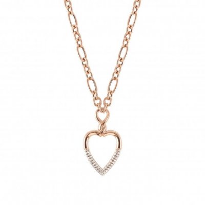 Nomination Endless Rose Gold & CZ Heart Pendant Necklace