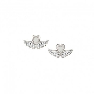 Nomination Sweetrock Silver & CZ Winged Heart Earrings