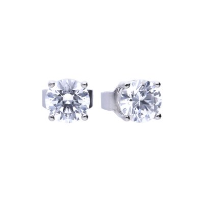 DiamonFire Silver Zirconia 0.75ct Solitaire Earrings