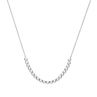 DiamonFire Silver Zirconia Tennis Bezel Set Necklet